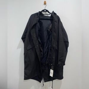 MUJI Labo Water-Repellent Hooded Long Coat Black Size M Men’s– New